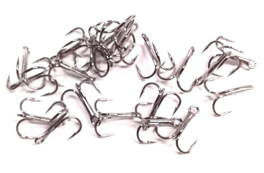 25 Count Treble Hooks Black Nickel Sharp Fishing Tackle