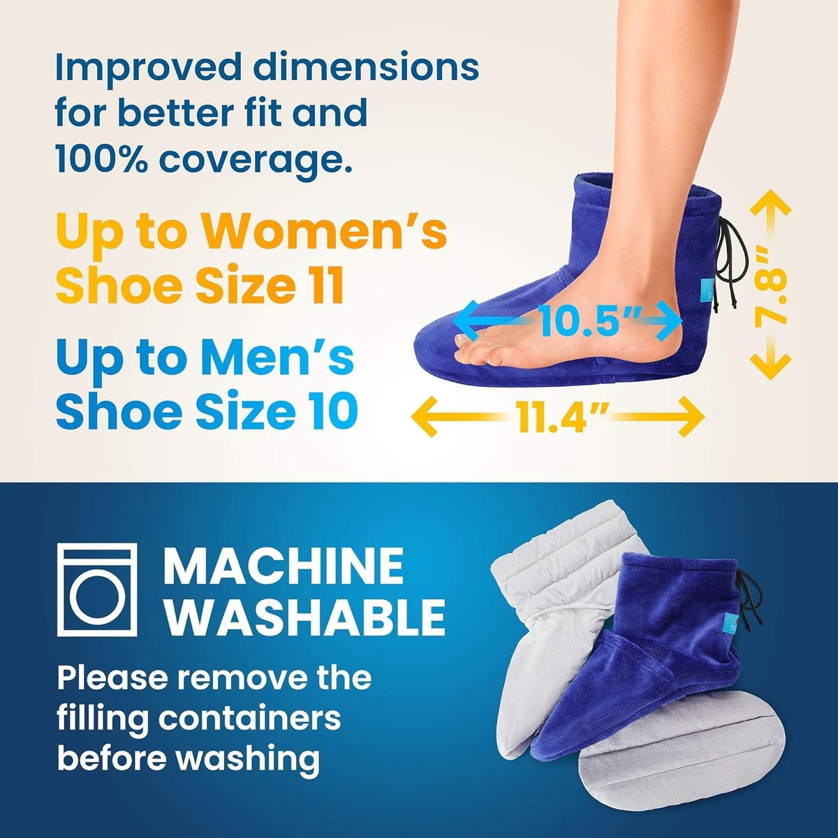 Microwaveable Foot Booties with Lavender Aromatherapy - Deep-Heating Relaxation