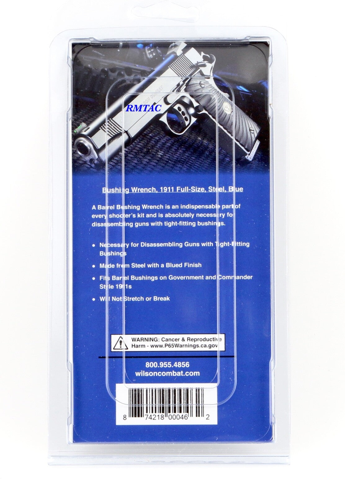 1911 Full-Size Steel Bushing Wrench - Blue Finish for Disassembly