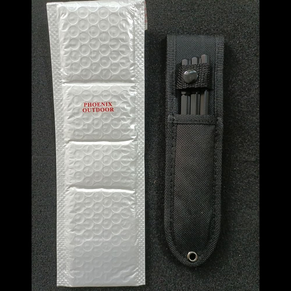 Stainless Steel Throwing Knife Set with Nylon Sheath - 3 Spikes for Target Practice