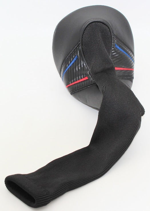 Golf Driver Headcover Set - Black Red Blue Head Covers for Clubs