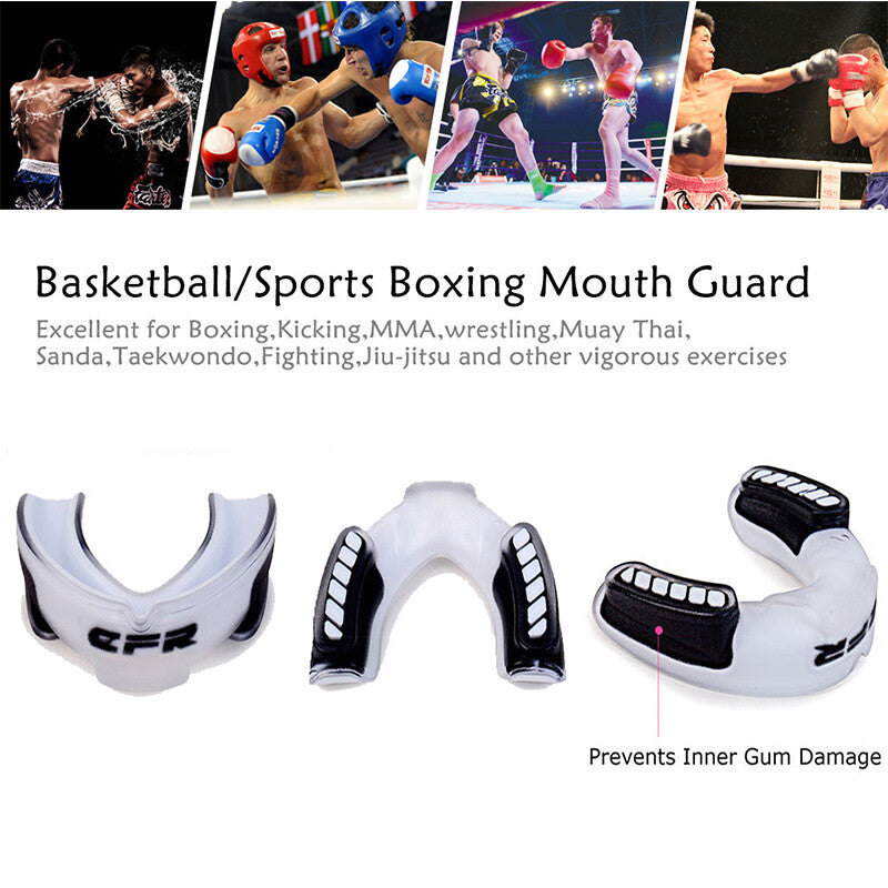 Gel Boxing Mouth Guard Gum Shield for MMA Rugby Teeth Protection
