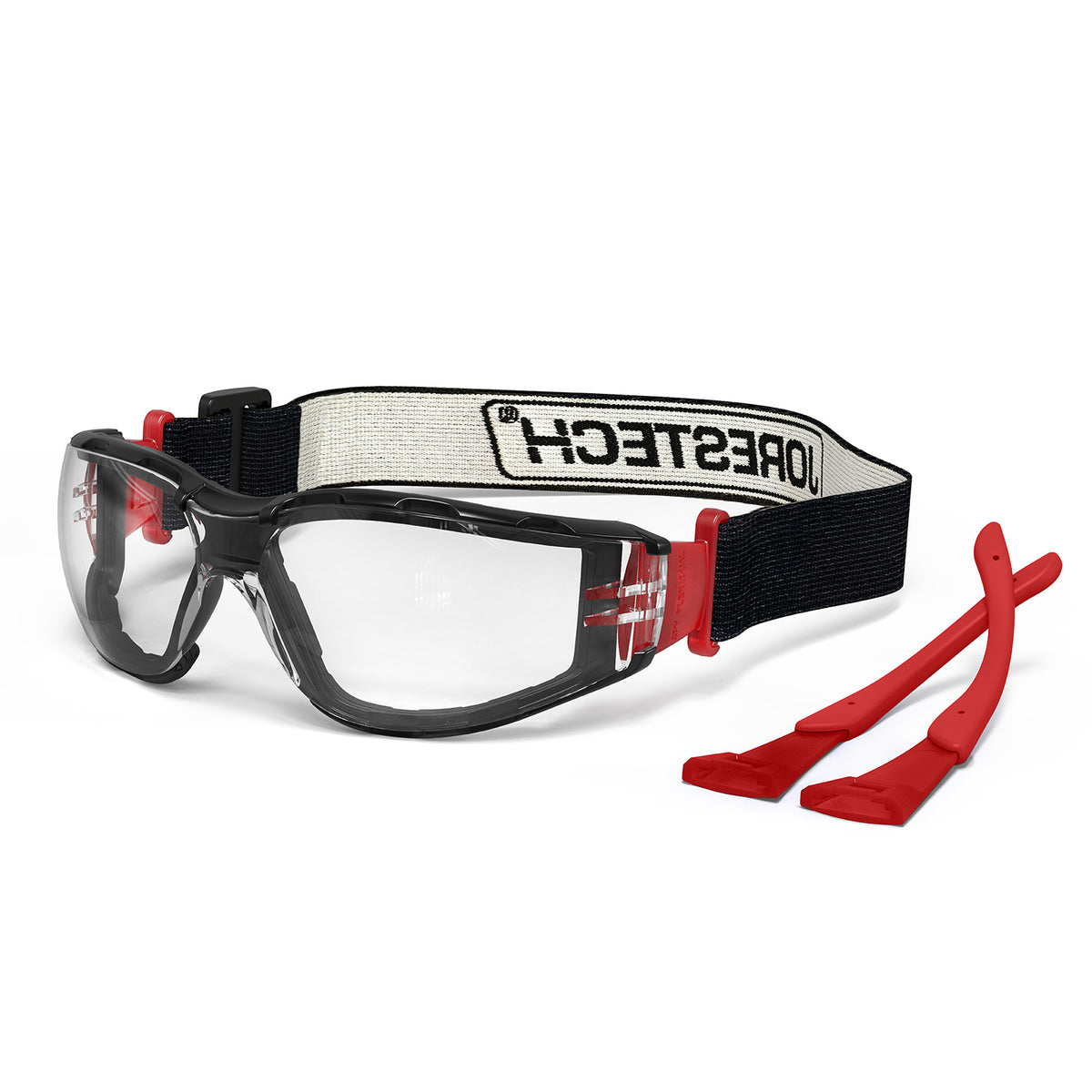 Hybrid Safety Glasses and Goggles with Anti-Fog Coating - Lightweight, Adjustable, Impact-Resistant