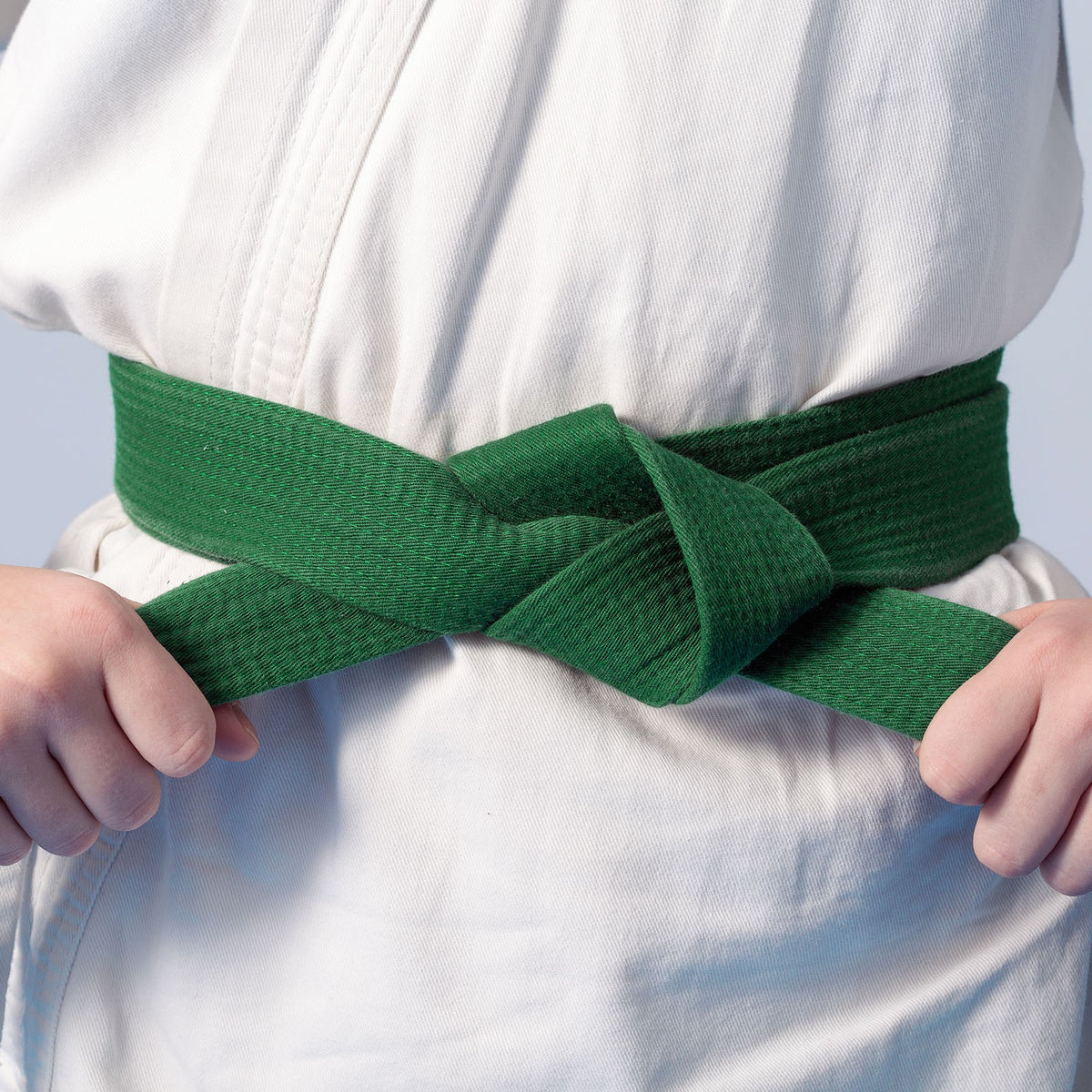 Martial Arts Belt - Green, 1.5 x 7.8 ft Polyester Taekwondo Ranking Belt