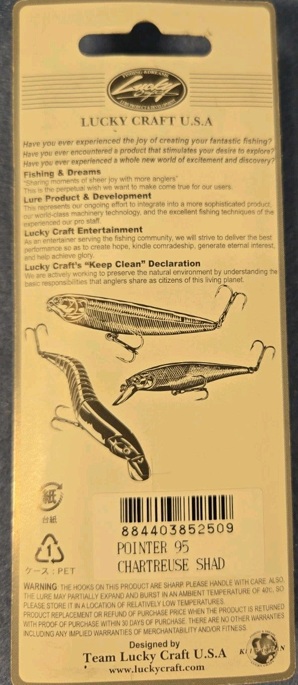 Silent Suspense Fishing Lure - Chartreuse Shad 3.75 Inch