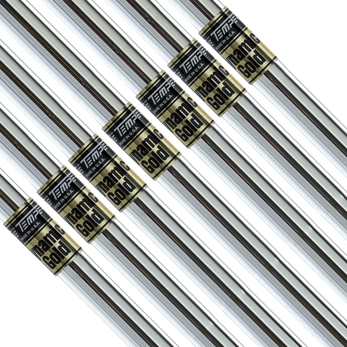 Golf Iron Shaft Set - Steel Dynamic Gold Tapered Shafts for 3-PW & Custom Flex Options