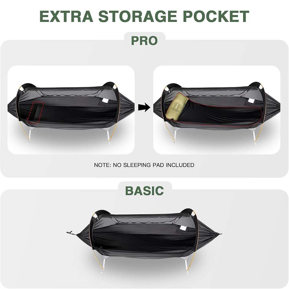 2-in-1 Camping Hammock Tent with Rain Fly and Mosquito Net - Portable & Durable