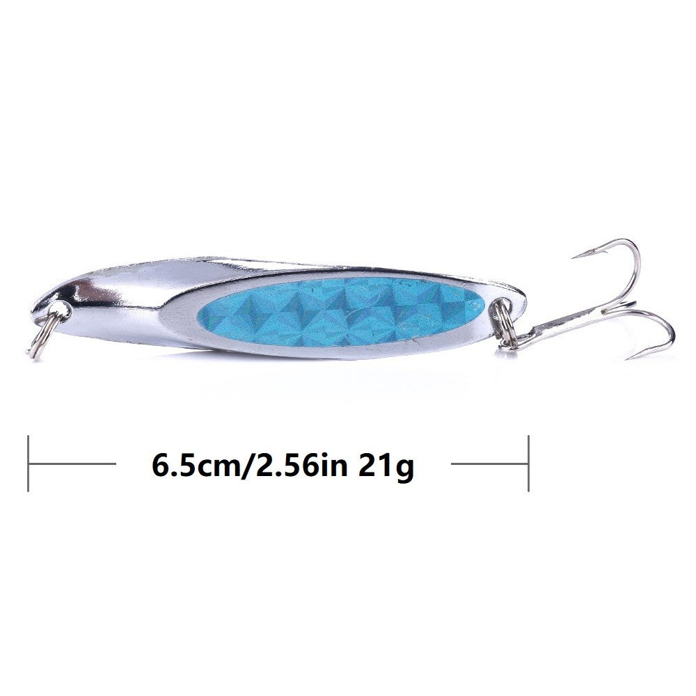 5pcs Metal Casting Fishing Spoons 21g Jigging Lure Tackle Set