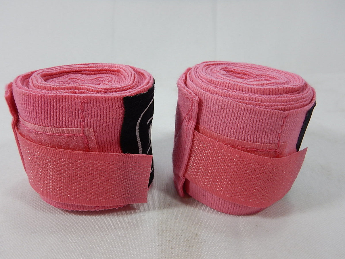 Pink Weight Lifting Hand Wraps 2 x 120 Inches for Boxing & MMA Training