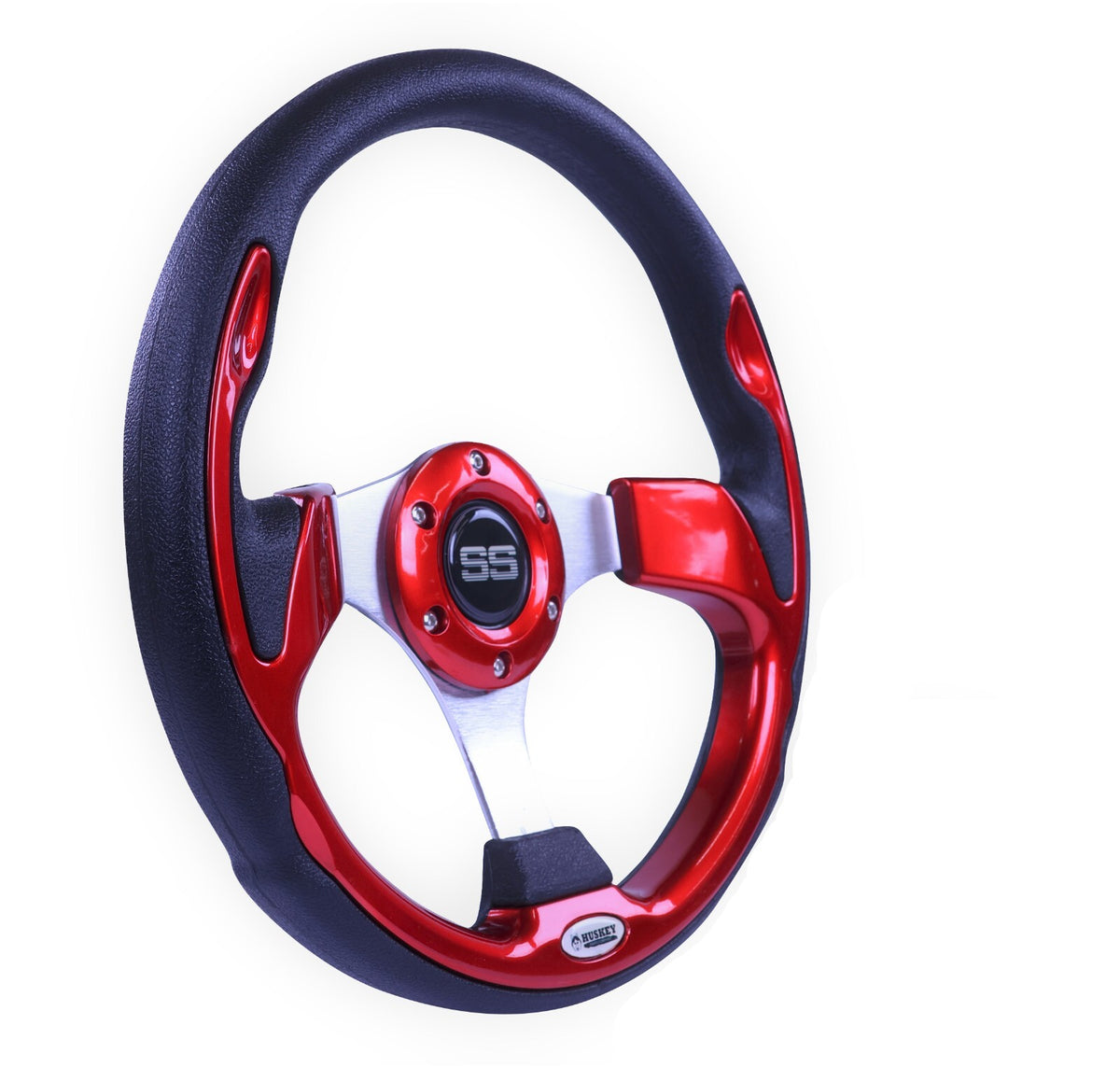 12.5-Inch Red Golf Cart Steering Wheel with Anti-Slip Grip for EZGO Club Car Yamaha