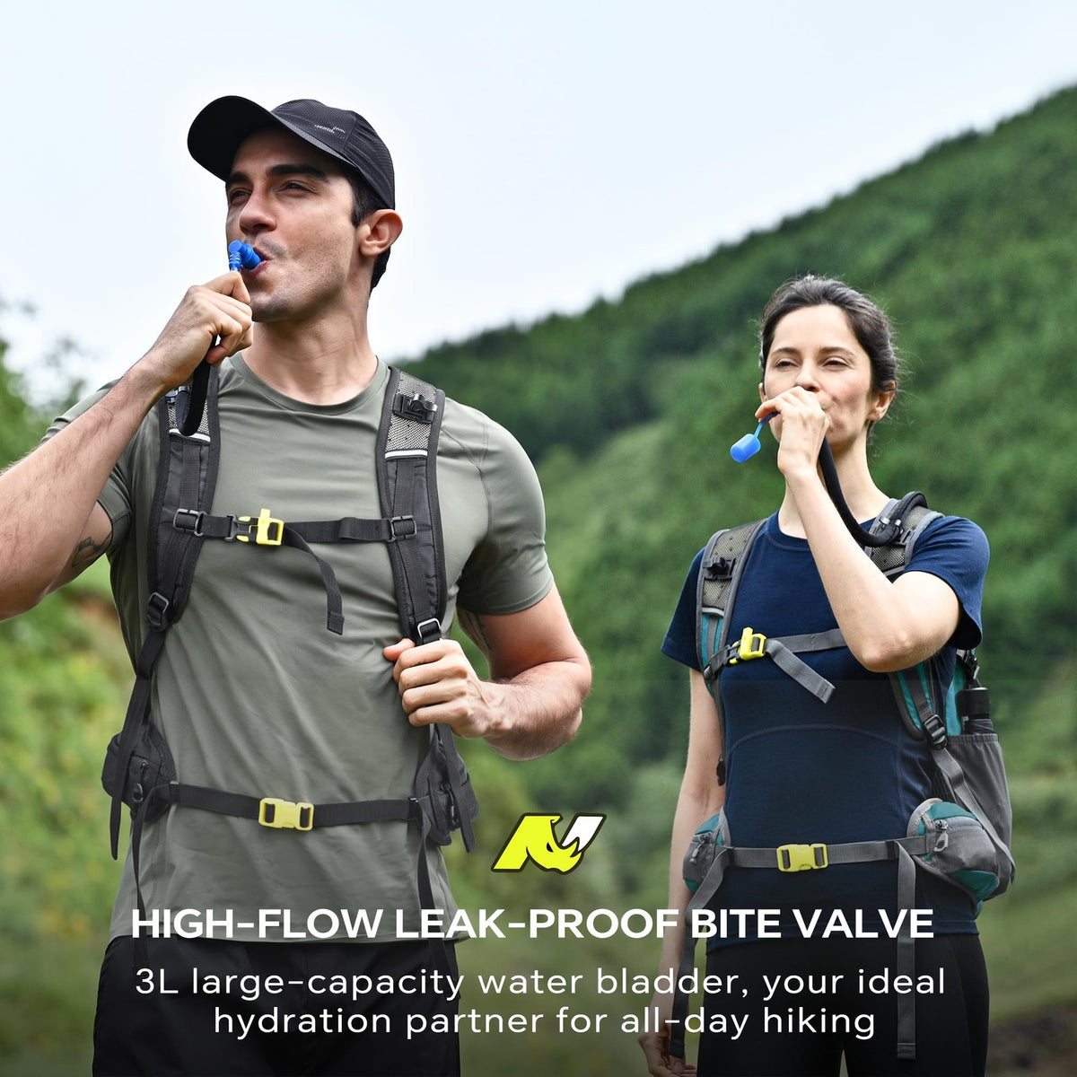 Hydration Backpack with 3L Water Bladder 18L Capacity for Hiking and Outdoor Activities