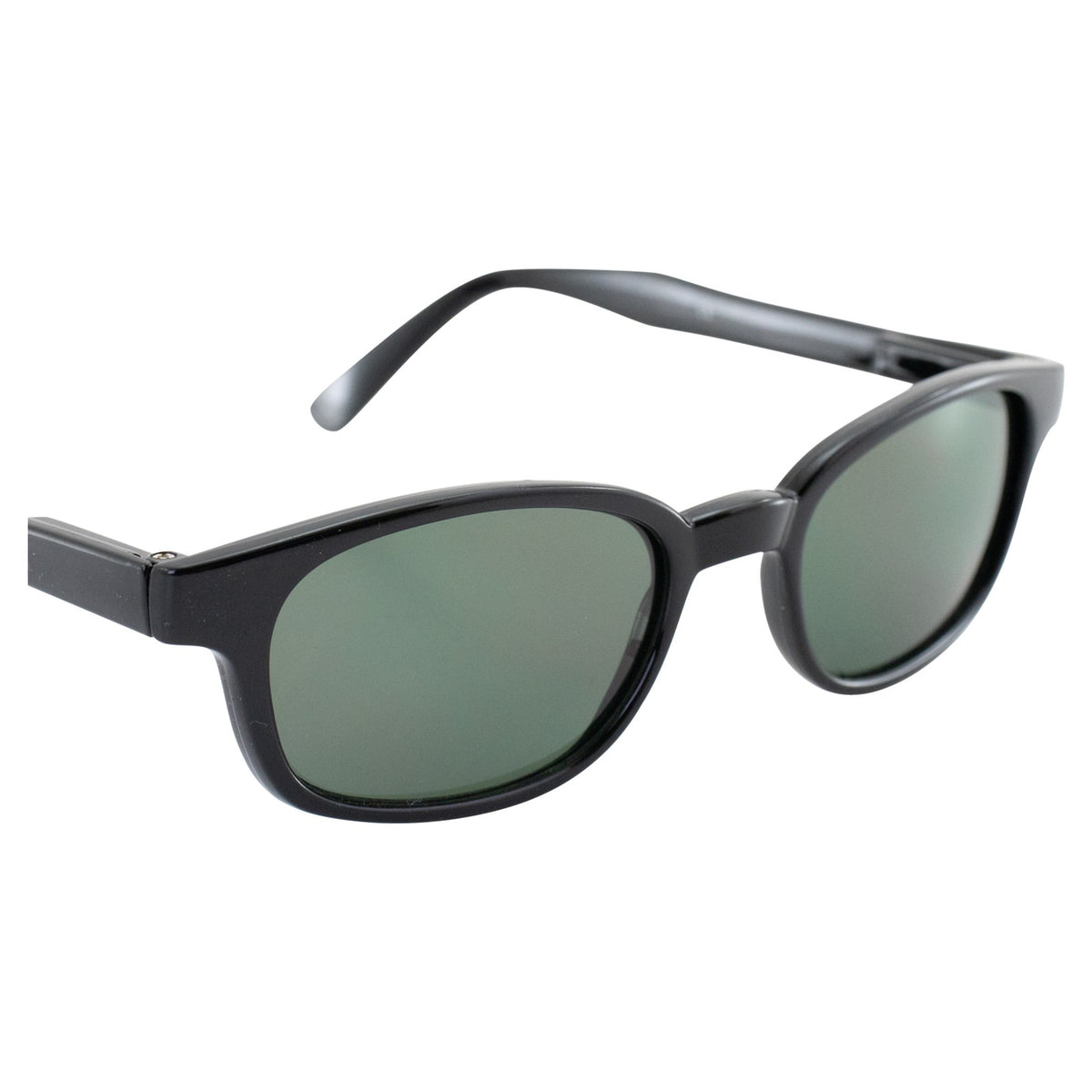 Motorcycle Sunglasses Black Frames Green Lenses UV400 Protection with Pouch