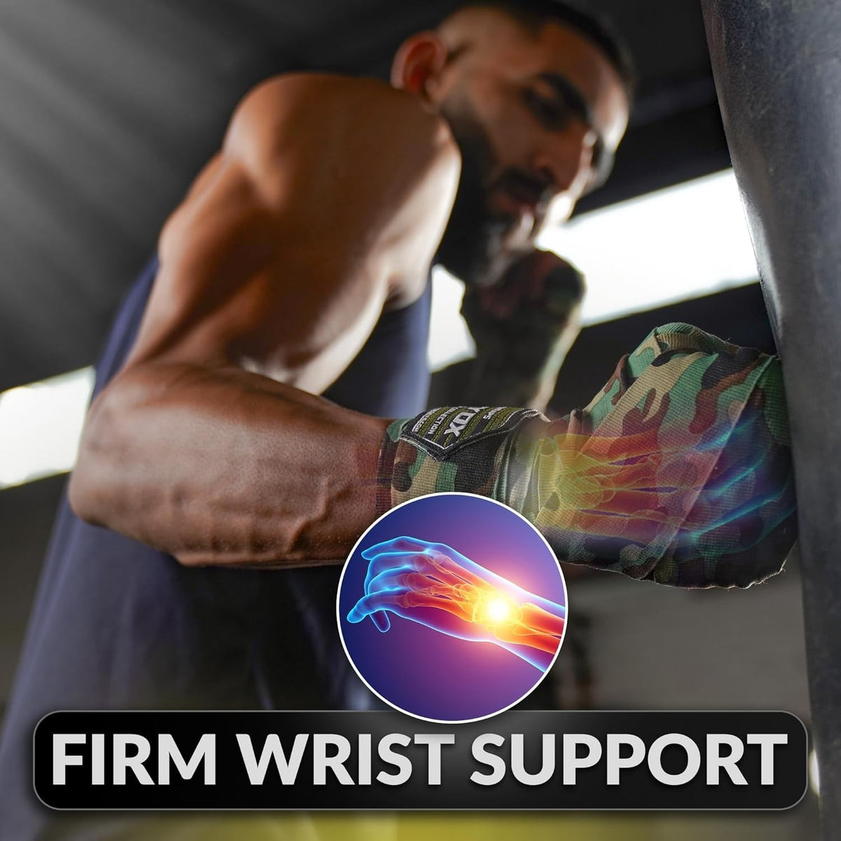 Boxing Hand Wraps 180 Inch & Boxing Gloves for Men Women Muay Thai Training
