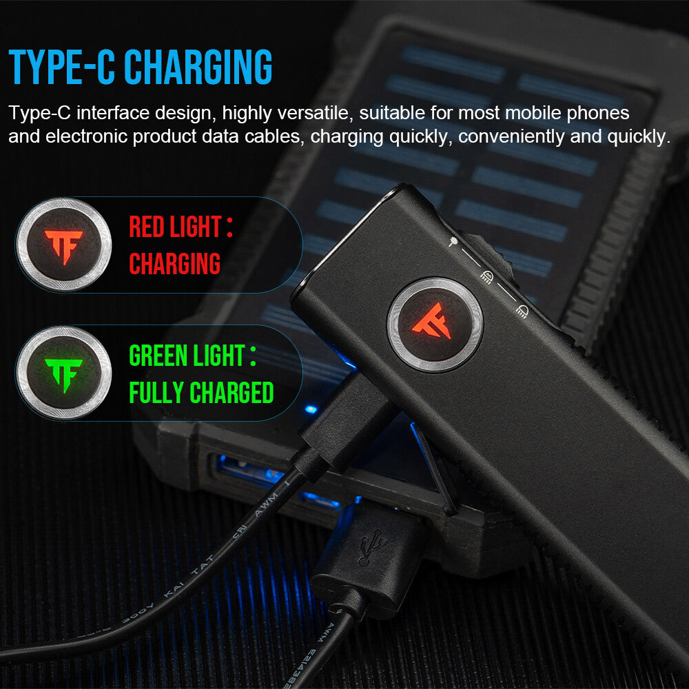 Rechargeable Mini LED Flashlight with UV Light & Laser - Waterproof