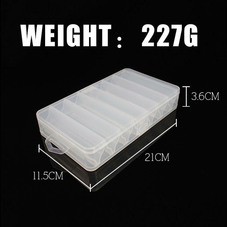 Double Side Fishing Tackle Box with 14 Compartments for Lures and Hooks