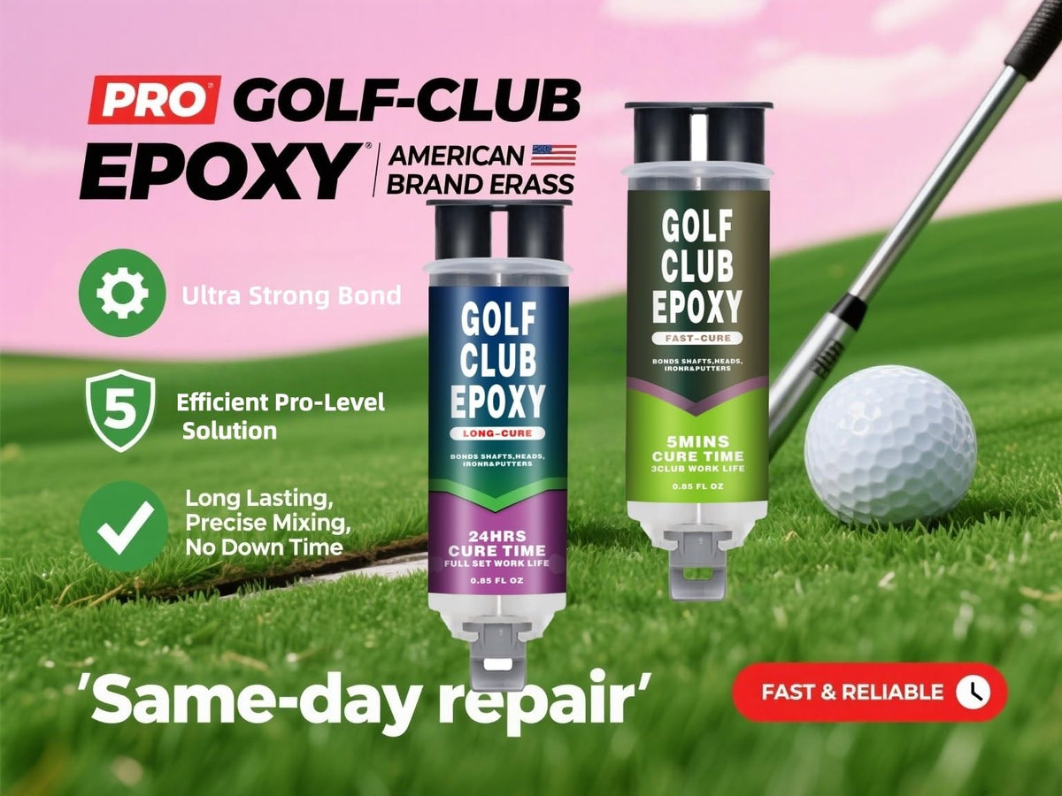 Golf Club Epoxy Glue - 20 Min Work Time, Long Cure for Shaft & Head Repair