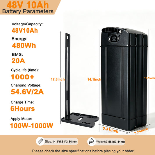 Folding E-Bike Lithium Battery 48V 10Ah/13Ah/20Ah with BMS & Charger