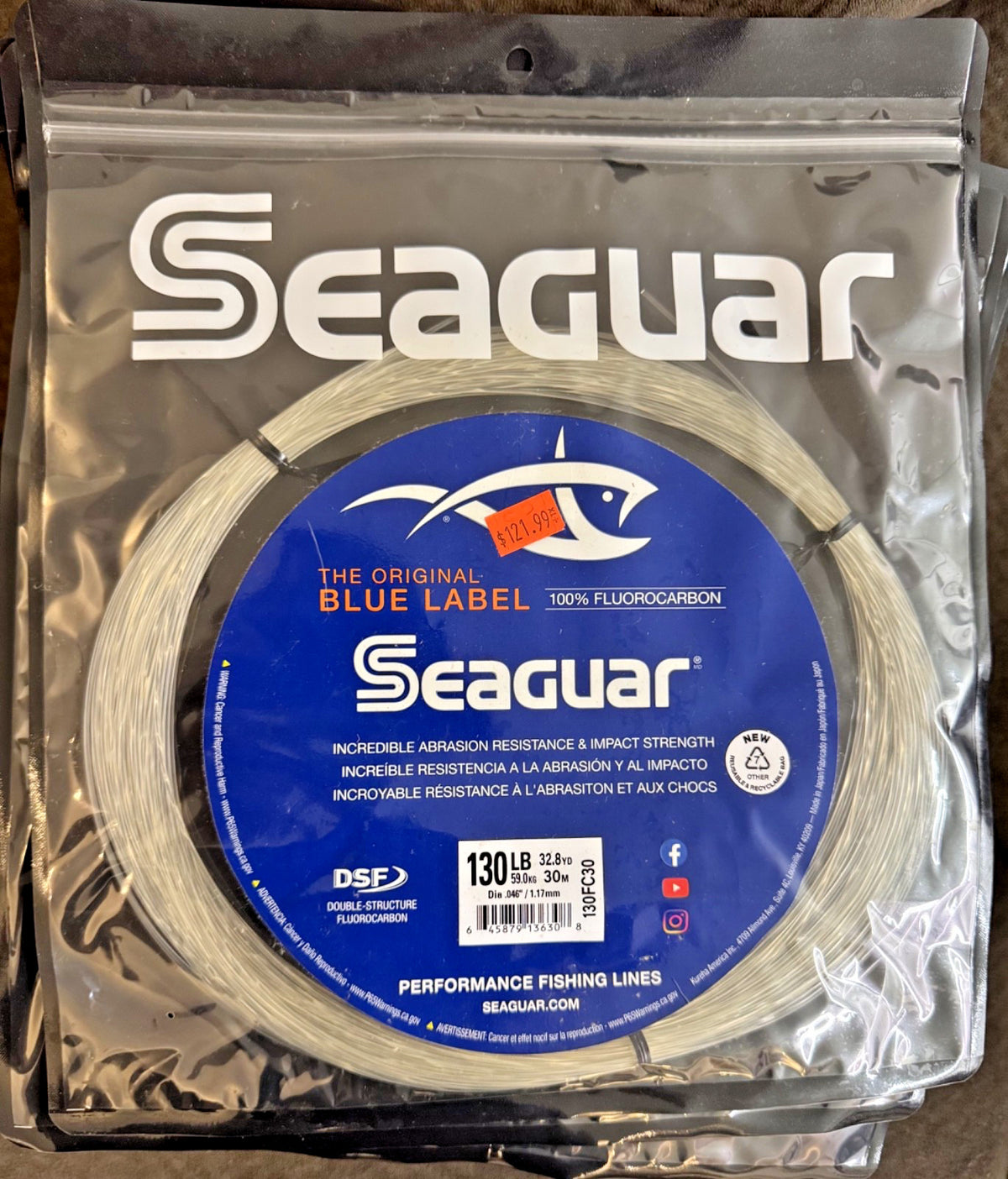 Fluorocarbon Fishing Line Coil 30M High Strength Saltwater Leader Line