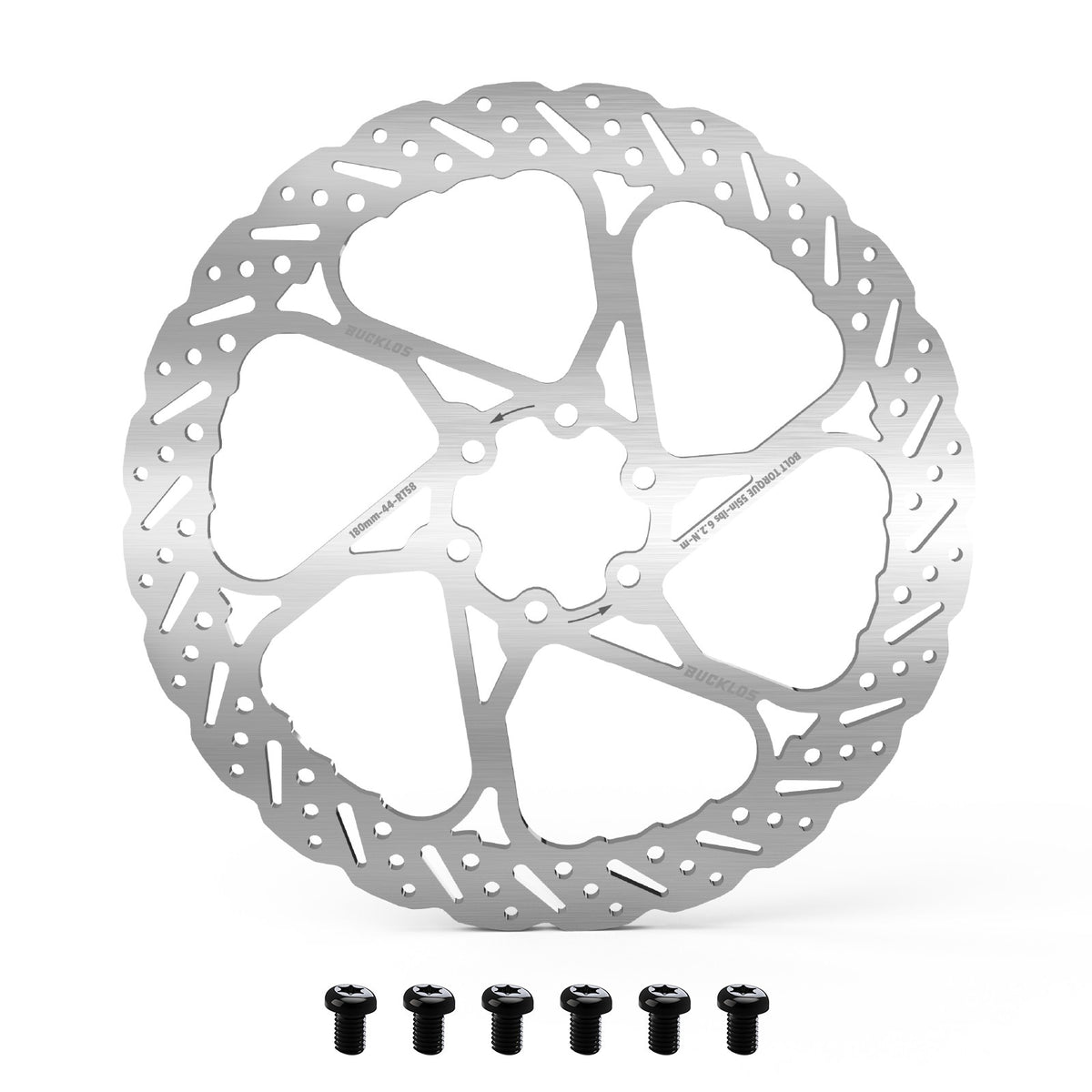 Bike Disc Brake Rotor 140mm-203mm for MTB & Road Bikes - 6 Bolt Mount