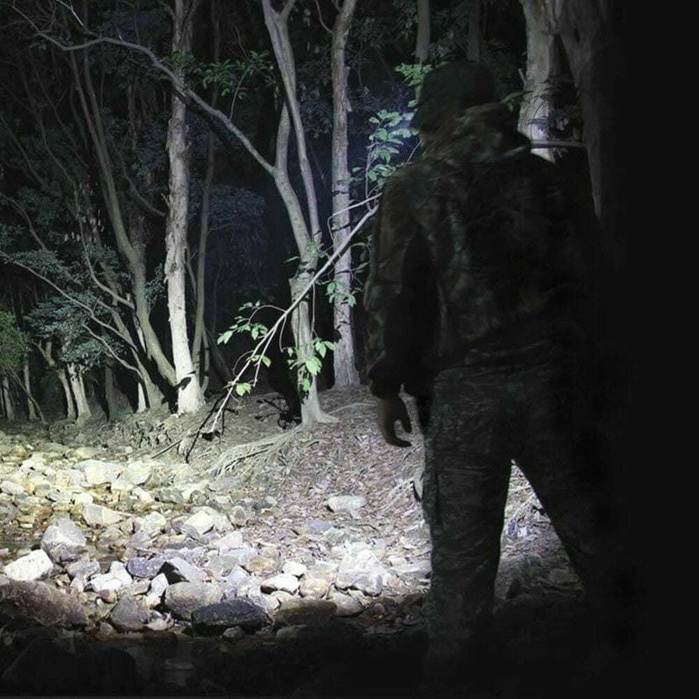 Military-Grade LED Tactical Flashlight with Zoom & Strobe, Waterproof, Self Defense