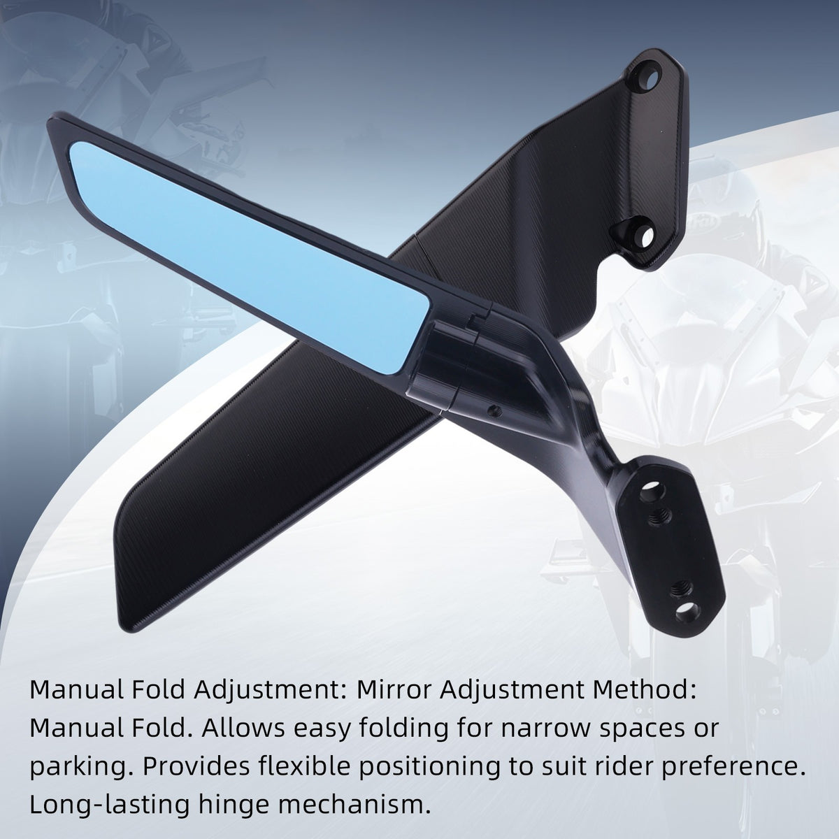 Motorcycle Rear View Mirrors for Kawasaki Ninja ZX-6R ZX636 2019-2024 - Pair
