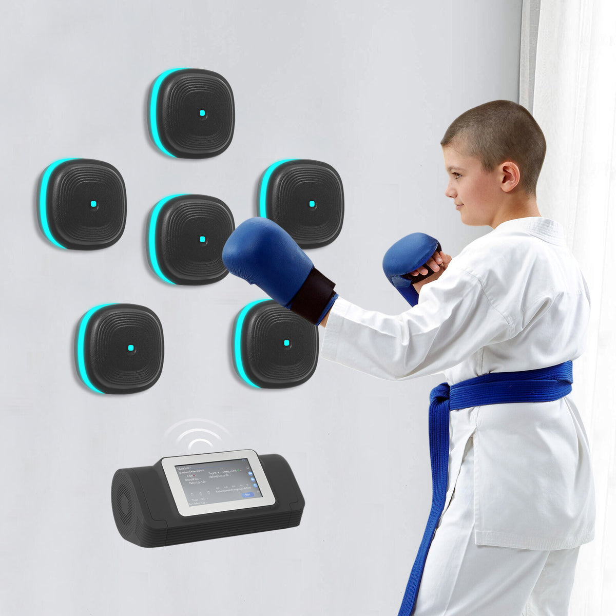 Bluetooth Boxing Punching Machine with 6 Targets and Music Training