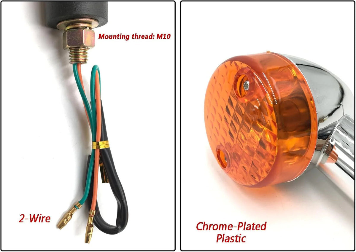 4 Pack Motorcycle Bullet Turn Signal Lights for Honda Kawasaki Universal