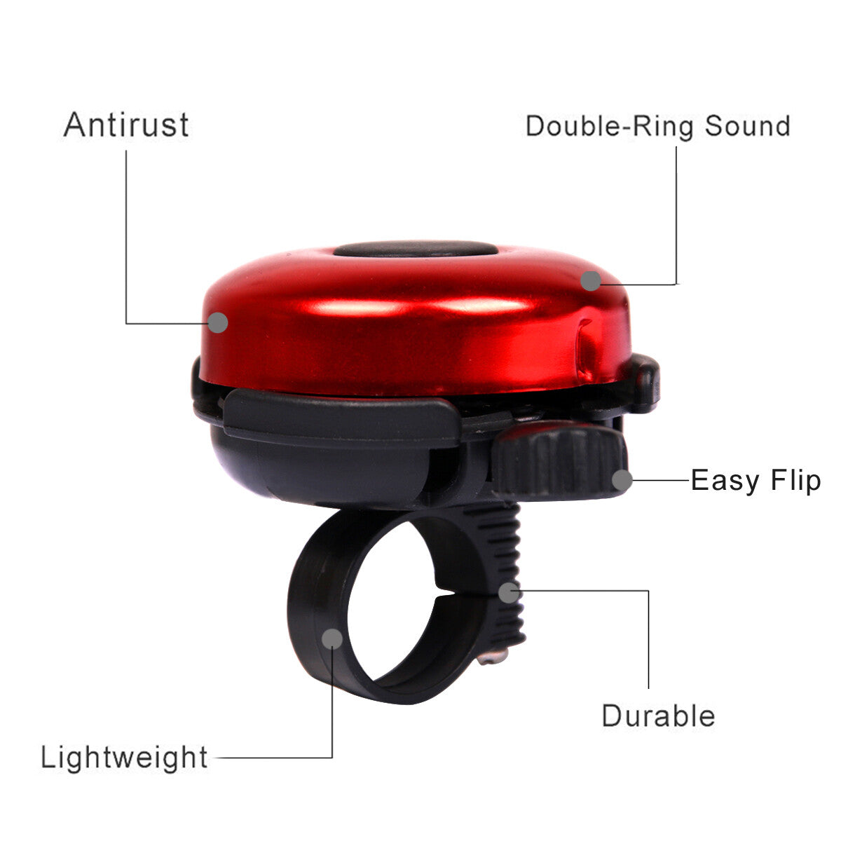 Metal Bicycle Handlebar Bell Horn Loud Ring Safety Cycling Accessory
