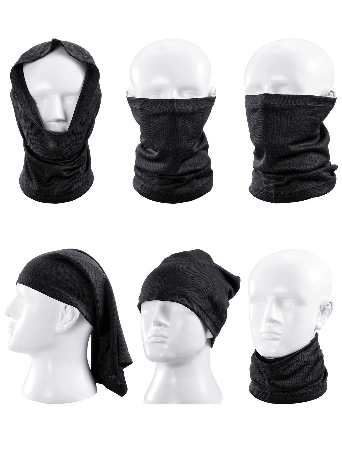 4-Pack Multifunctional Neck Gaiter Masks for Face and Head Protection