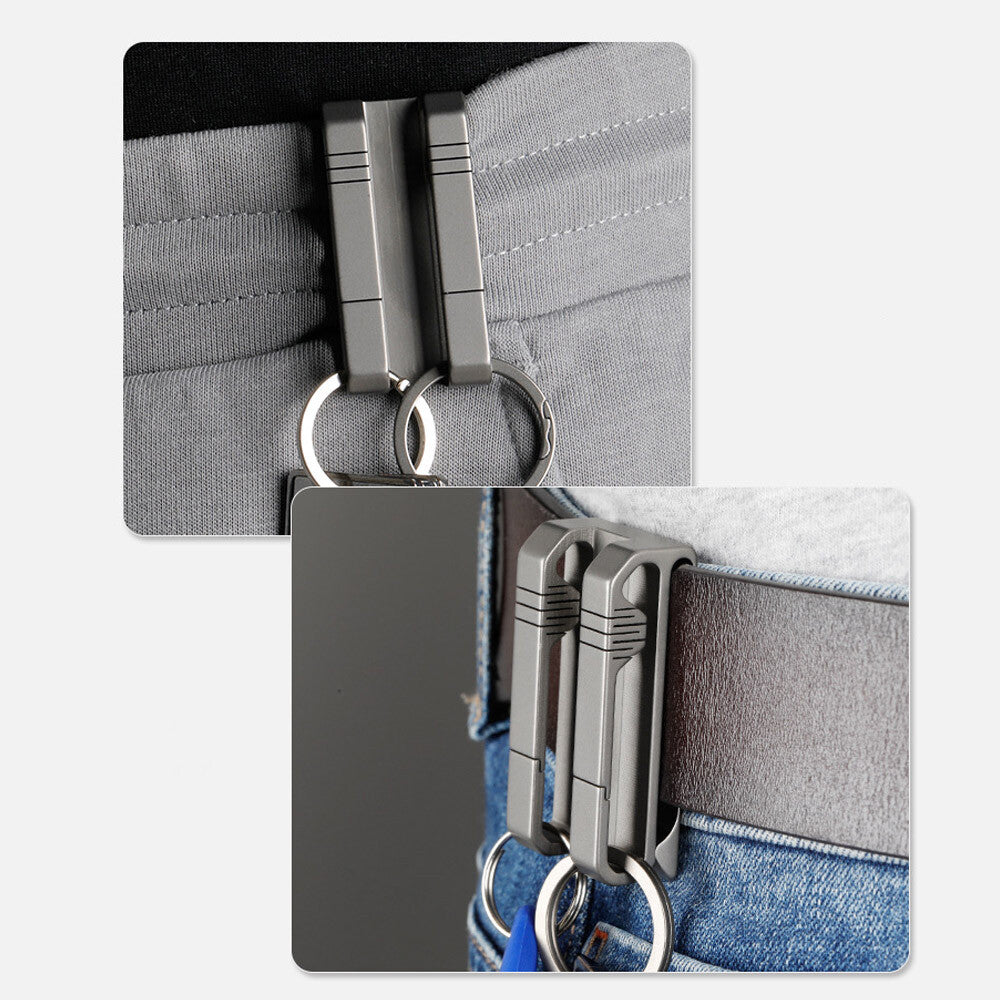 Titanium Alloy Quick Detach Belt Buckle for Men Waist, Car Keychain Tool