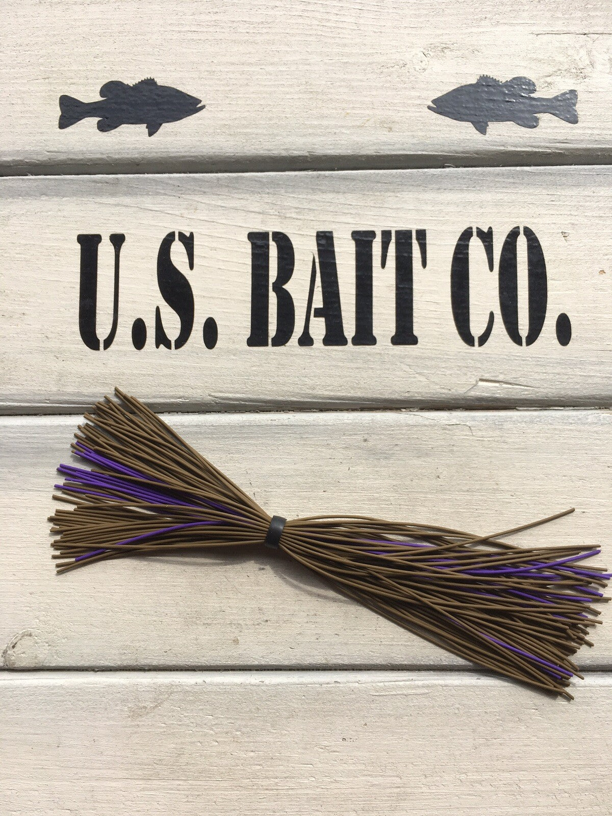 Bass Jig Skirts Living Rubber Lot of 10 Pumpkin Purple