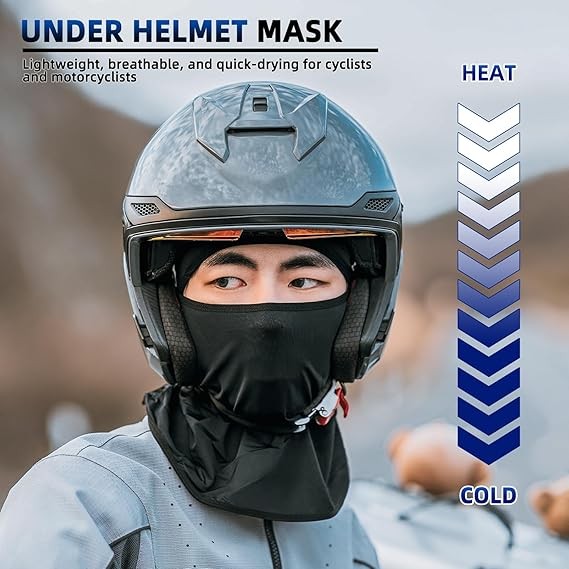 Breathable Cooling Balaclava Face Mask with Glasses Holes for Cycling & Outdoor Sports