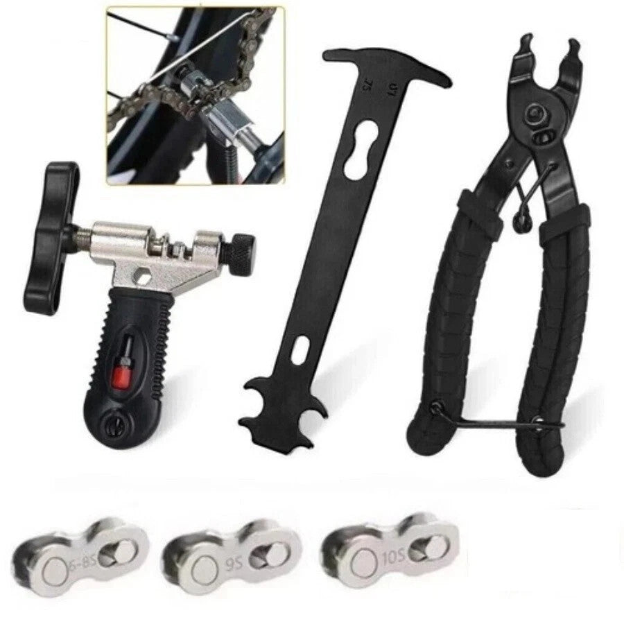 Bike Chain Repair Tool Kit Set with Chain Breaker & Wear Checker