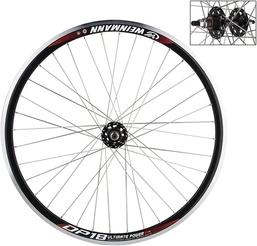 700c Rear Bicycle Wheel - Fixed/Freeflip-Flop Hub, Black, 36H