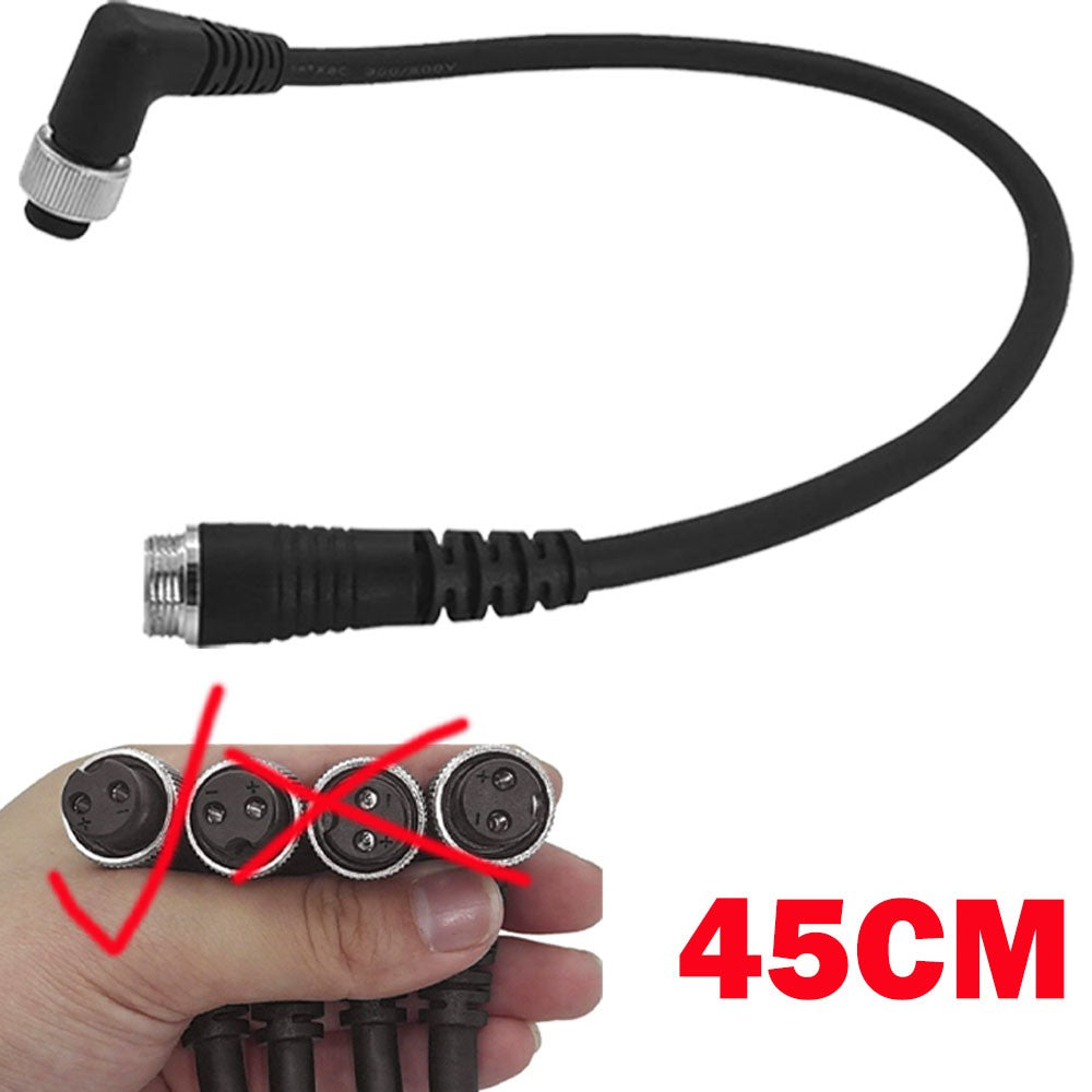 45cm Right Angle Battery Power Cord for Daiwa Shimano Electric Reels