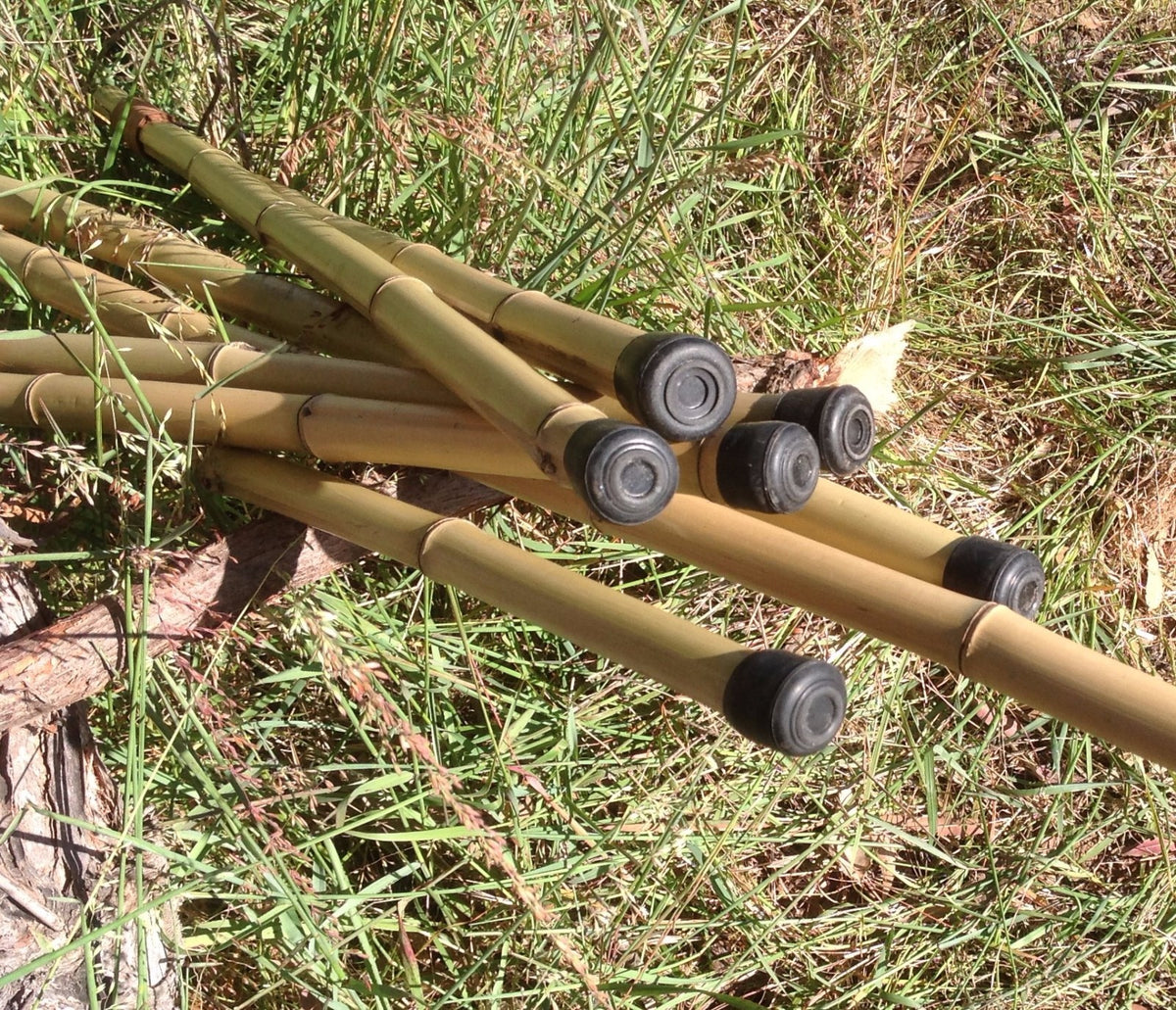 Weathered Bamboo Walking Stick for Hiking & Trekking - Handmade in USA