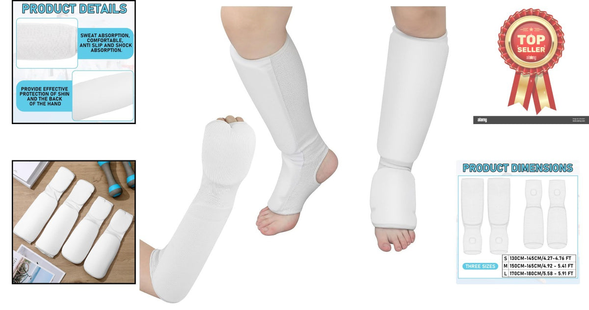 Martial Arts Shin & Forearm Protective Gear Set for Taekwondo & MMA