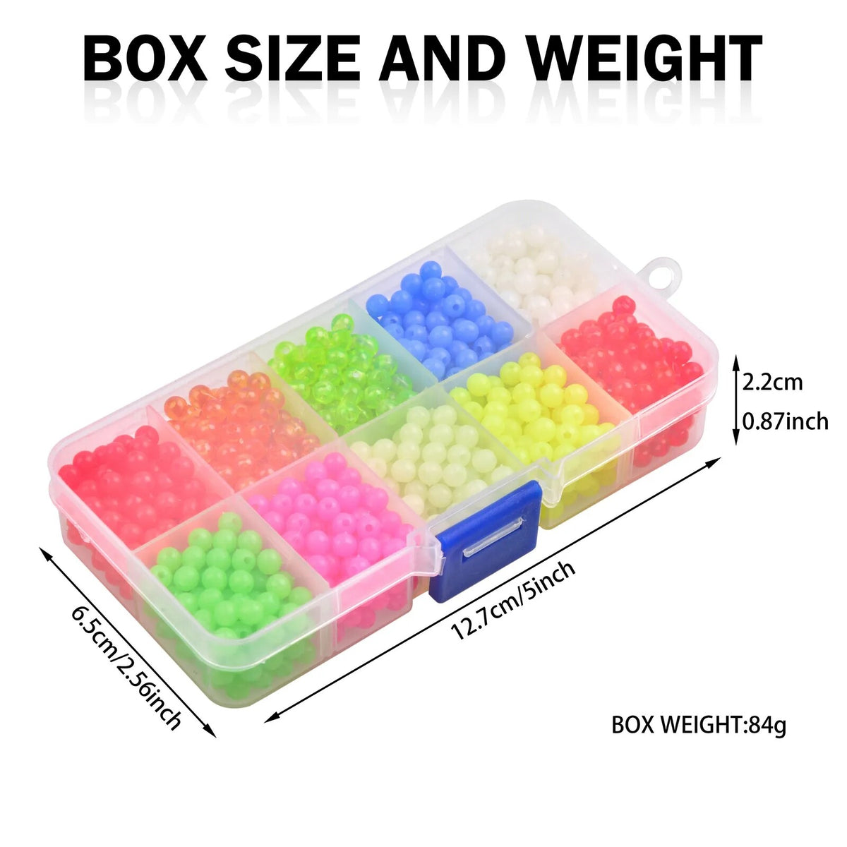 1000Pcs Glow Fishing Beads Set for Night Fishing Tackle Rig Making