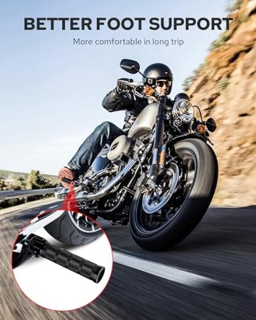 Motorcycle Foot Pegs CNC Aluminum Mounting Footrest Pair for Harley Dyna Road King