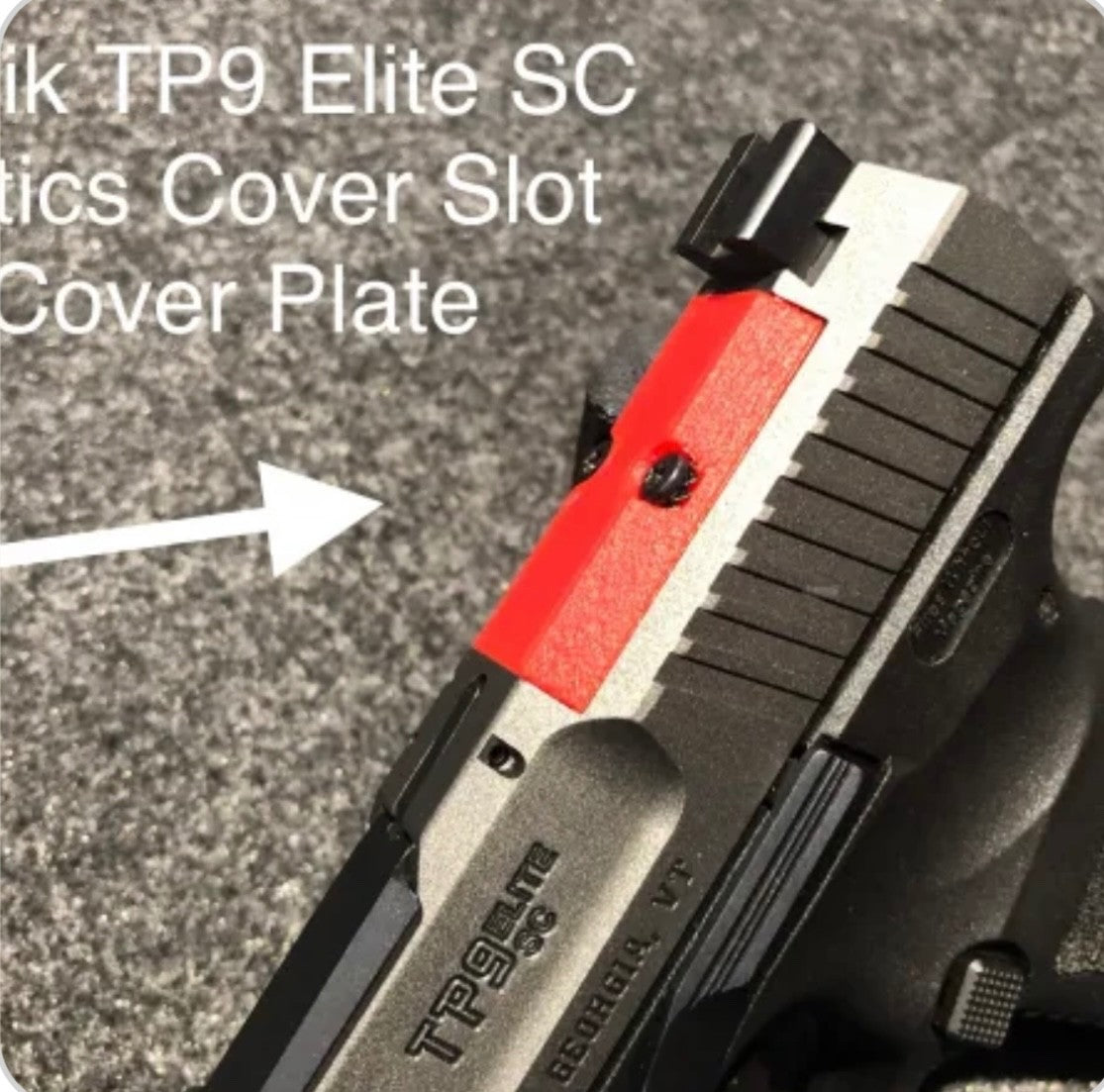 Canik TP9 Elite SC Optics Slot Cover Plate - Customizable Color