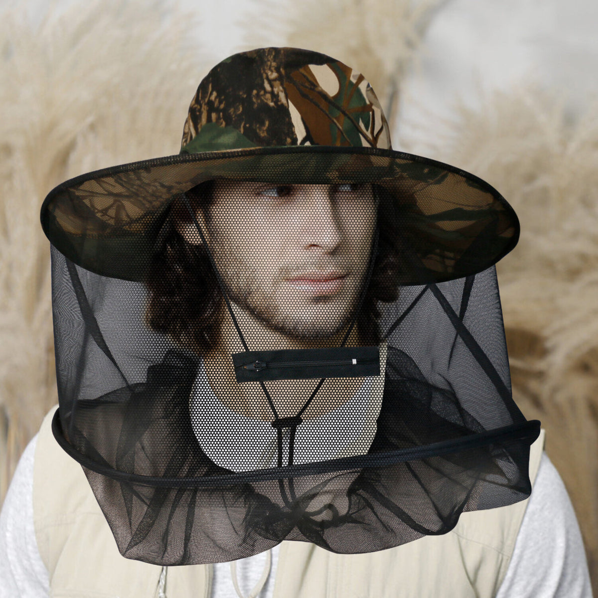 Mosquito Head Net Hat with Sun Protection for Outdoor Activities
