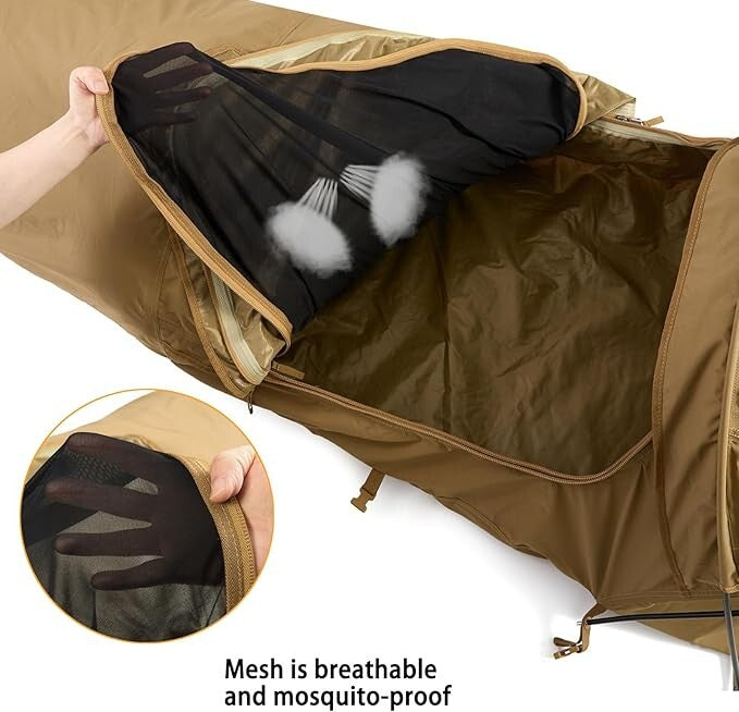 Waterproof Tactical Bivy Tent with TPU Stargazing Window - Compact, Lightweight Shelter