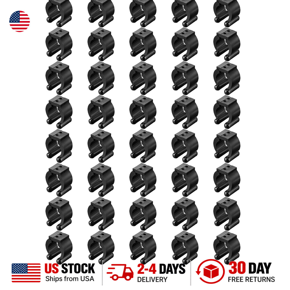 40 Pieces Billiards Cue Clips and Holder Set for Snooker Pool Cues and Fishing Rods