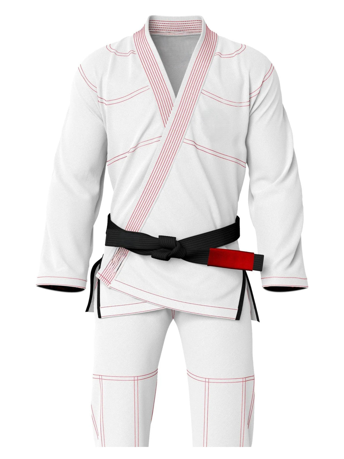 Martial Sports Premium Brazilian Jiu Jitsu Gi - White Pink, Free Belt & Shipping