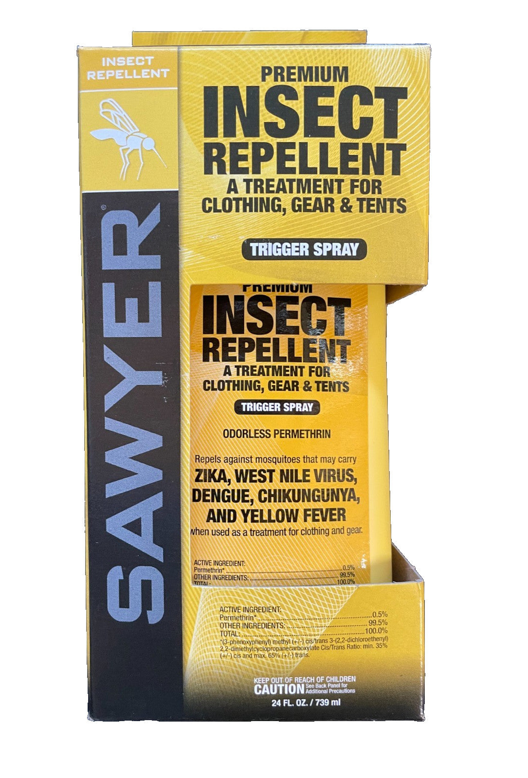 2 Pack Sawyer Insect Repellent 24fl Oz for Clothing Gear & Tents - Outdoor Safety
