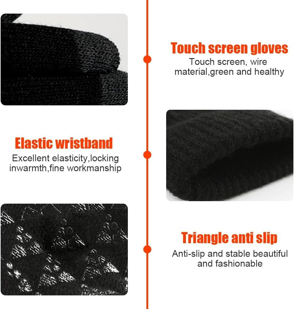 Rechargeable Heated Gloves for Winter Outdoor Activities - Windproof, Touchscreen Compatible