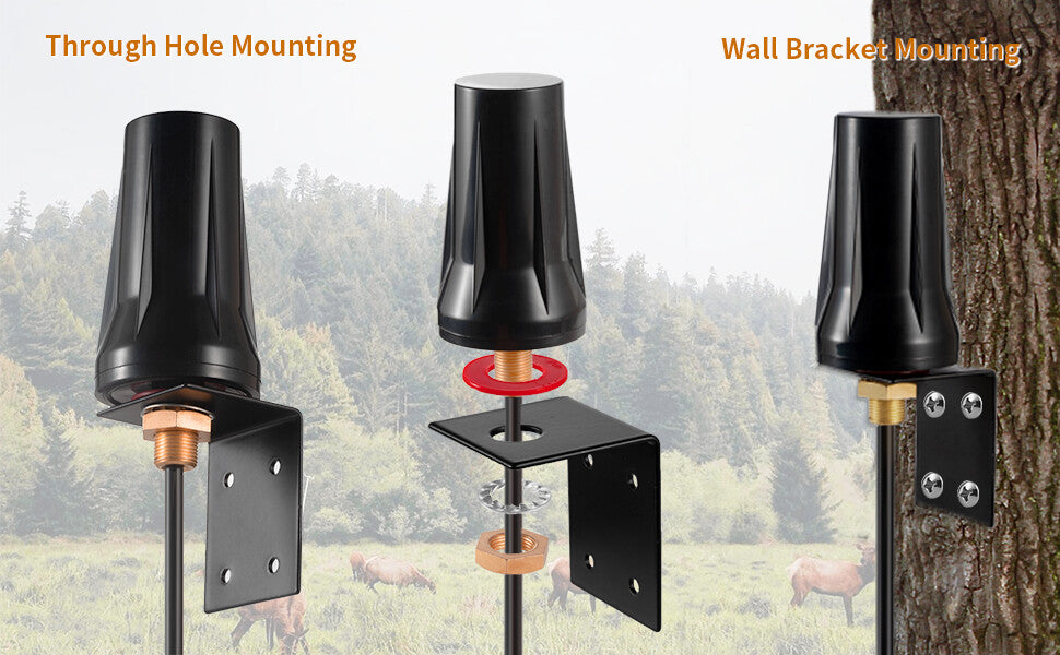 Cellular Signal Booster Antenna for Trail Cameras - 4G LTE, Omni-Directional, 10ft Cable