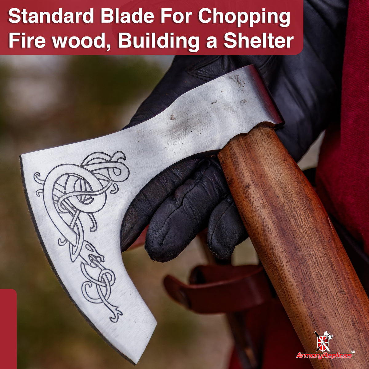 Medieval Warrior Shield Maiden Axe with Sheesham Handle and Steel Blade