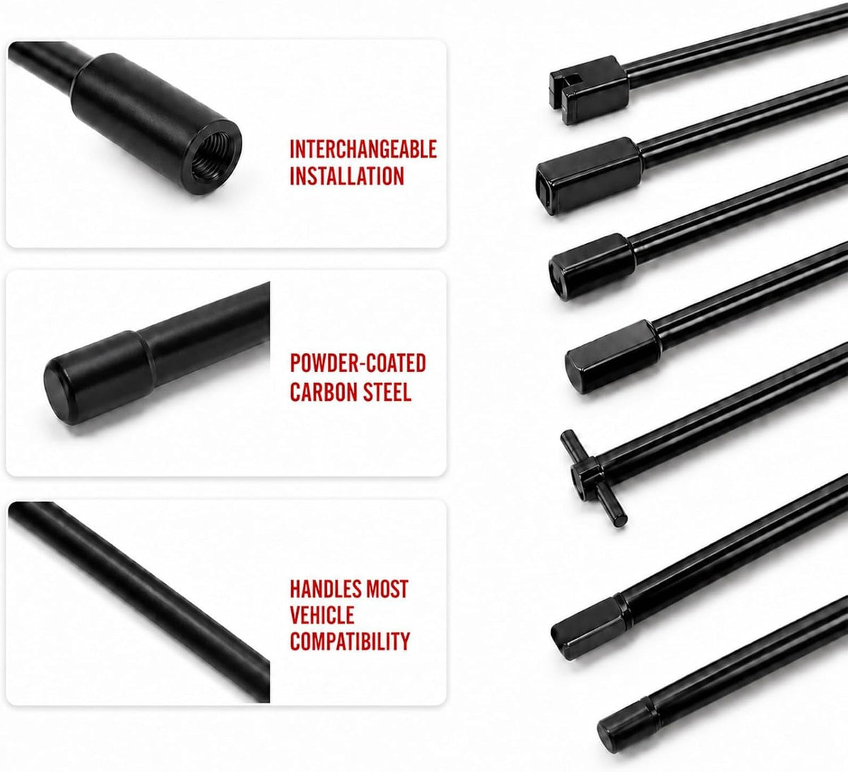 7-Piece Spare Tire Removal Tool Kit for SUVs Trucks and Vans