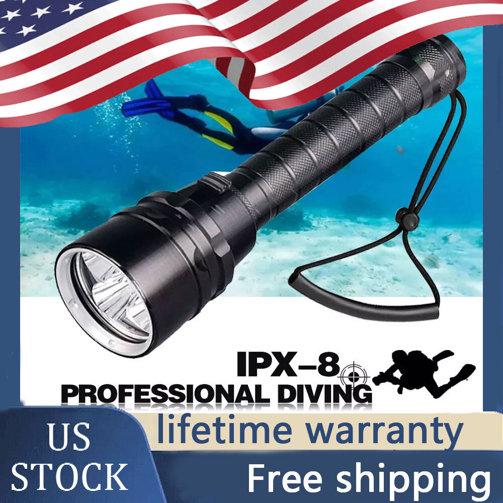 300000LM LED Diving Flashlight Waterproof Torch for Scuba Diving